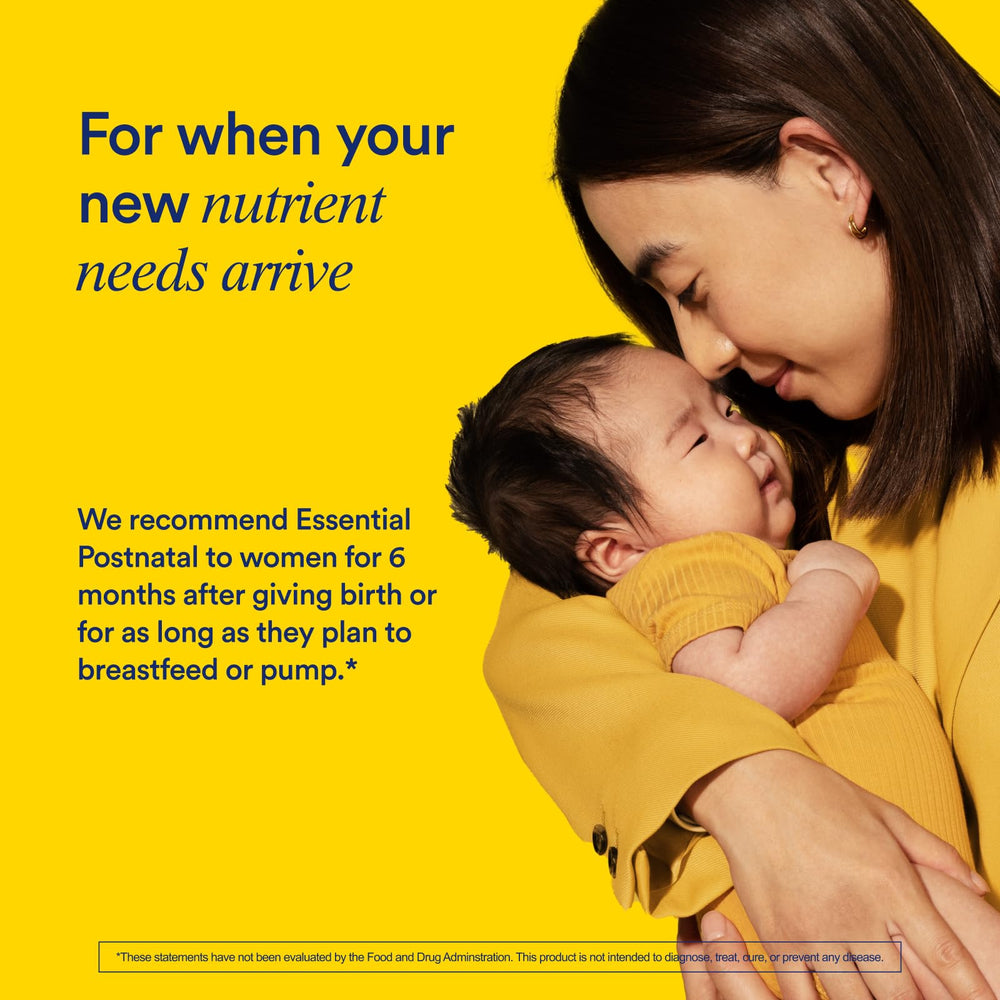 Ritual Postnatal Multivitamin happiness guarantee graphic communicates support.