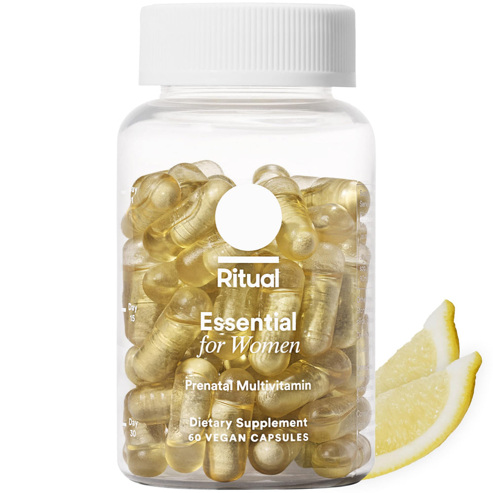 Ritual Prenatal Multivitamin bottle front showing daily nutrient focus for pregnancy