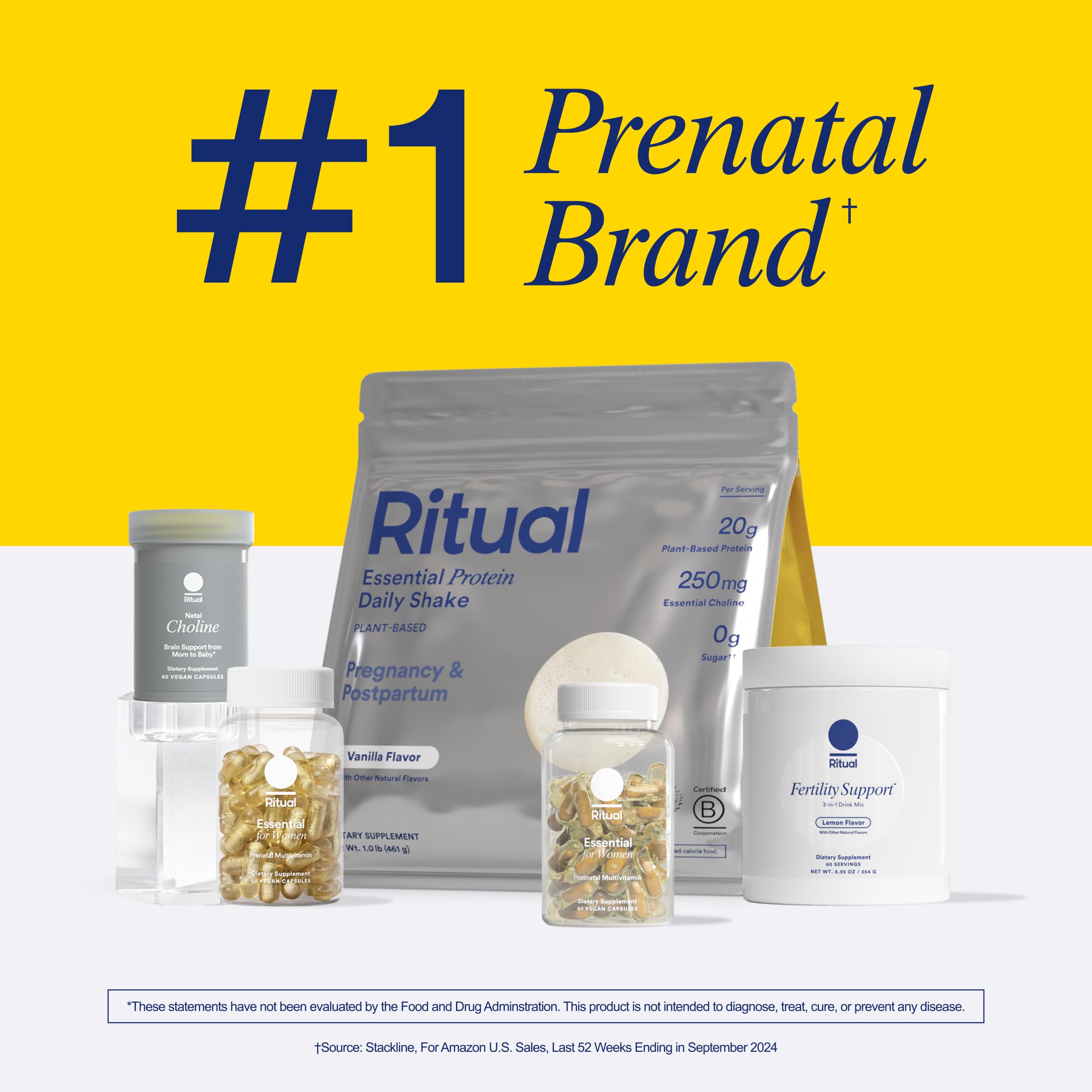 Ritual Prenatal Protein Powder vanilla product-family shot highlights daily prenatal ritual.