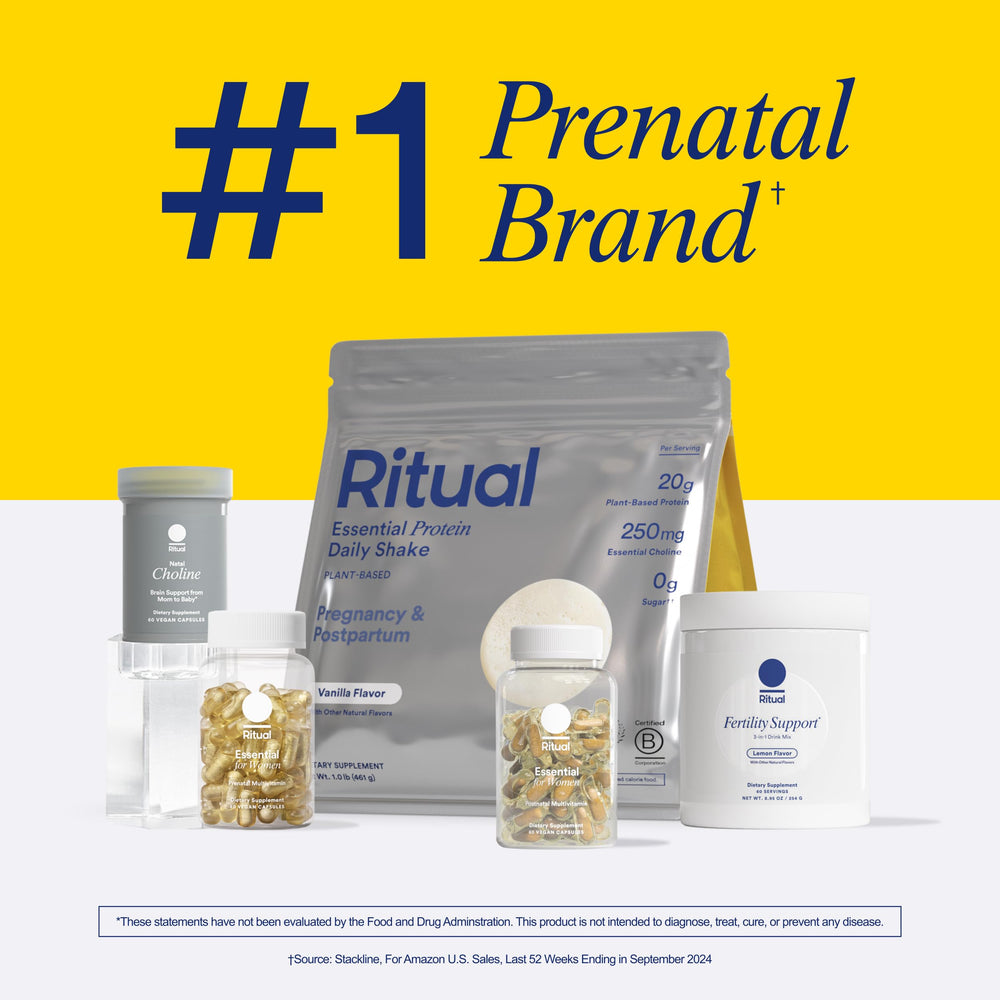 Ritual Prenatal Protein Powder vanilla product-family shot highlights daily prenatal ritual.