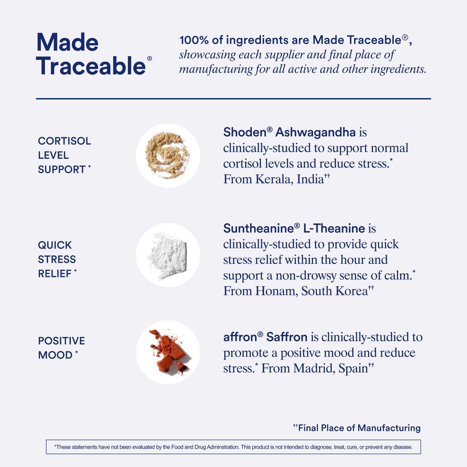 Ritual Honam origin L-Theanine source highlight for quality.