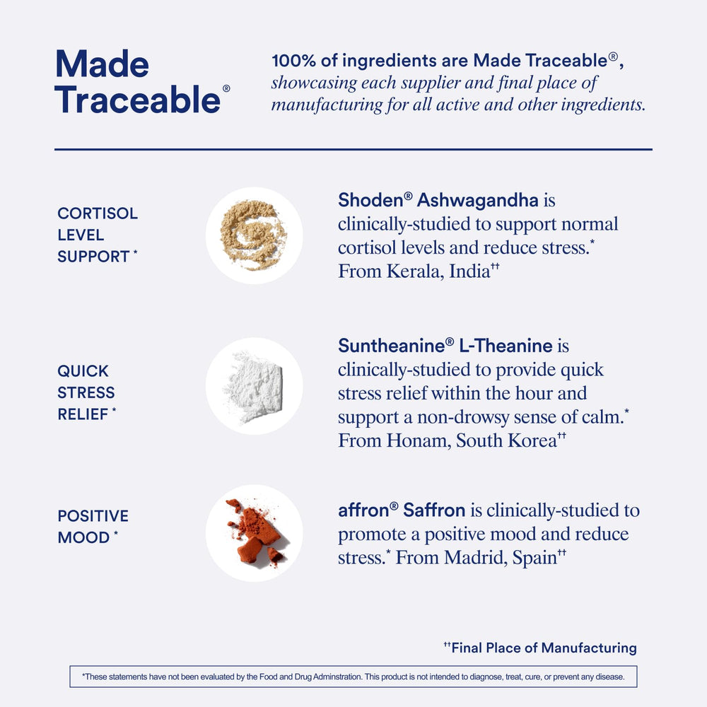 Ritual Honam origin L-Theanine source highlight for quality.