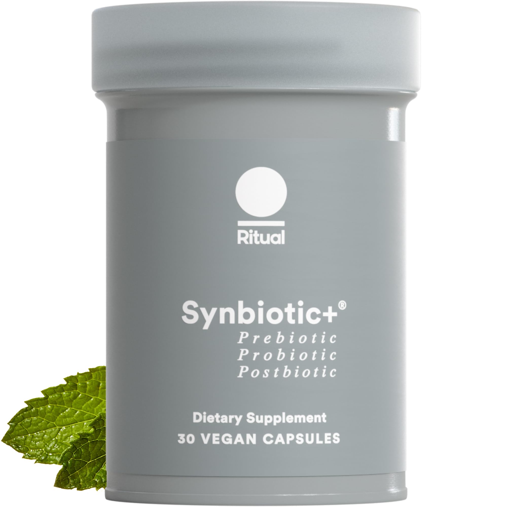Ritual Synbiotic bottle with mint flavor for daily gut support.