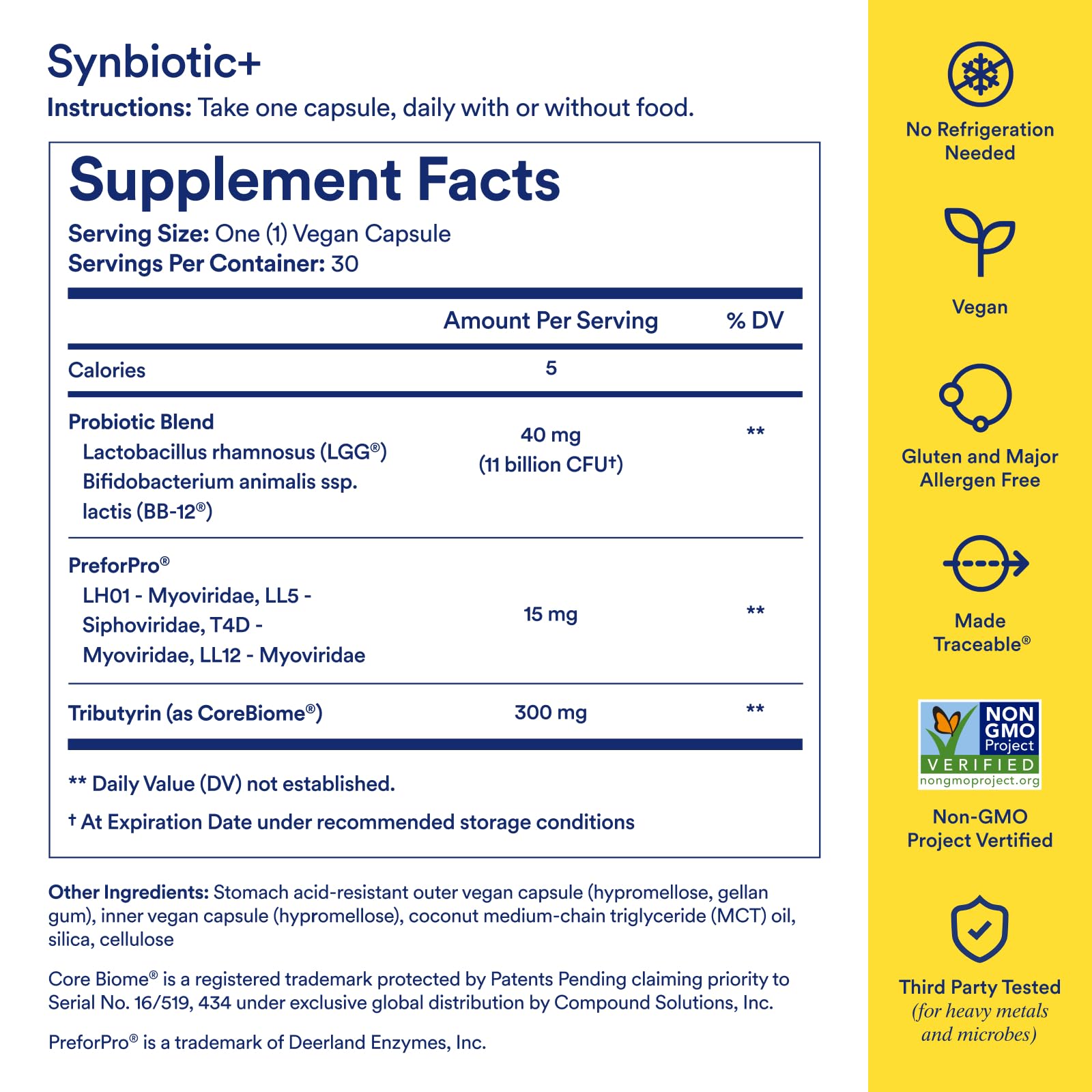 Ritual Synbiotic butyrate postbiotic supporting colon cell energy.