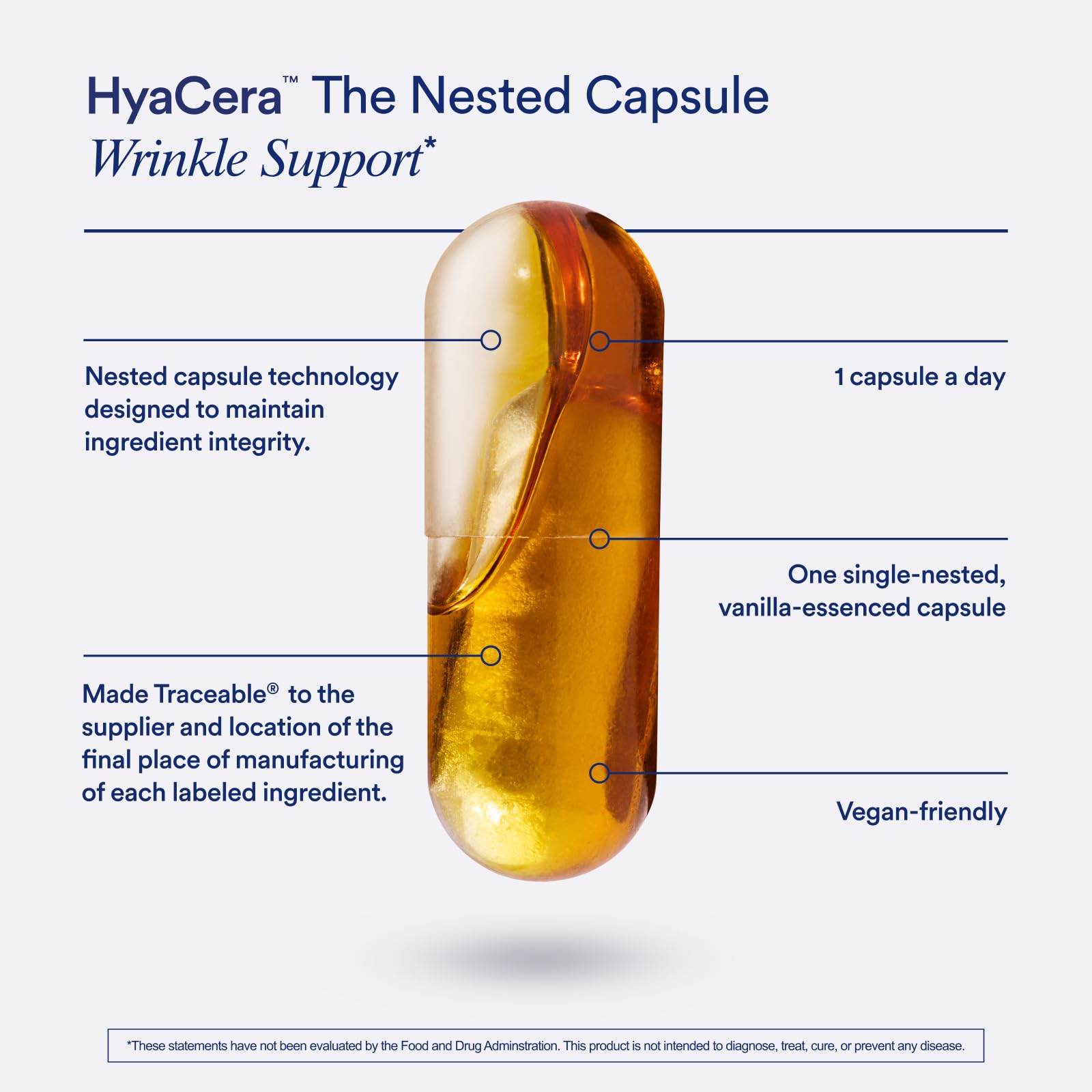 Ritual vanilla flavor scoop with capsules for daily use