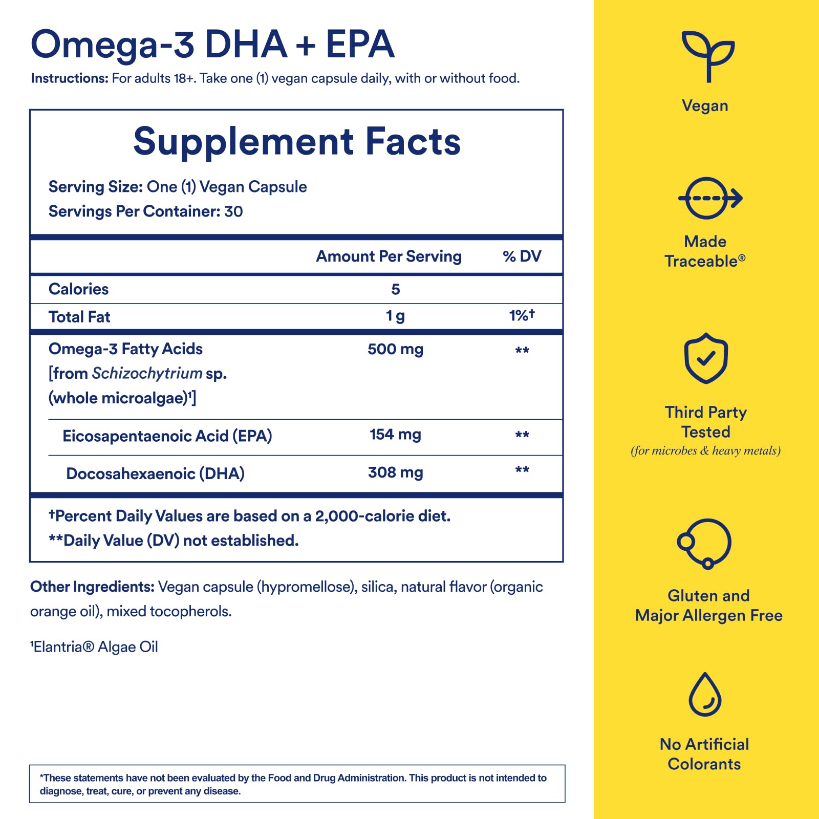 Ritual vegan omega3 bottle held in hand for daily use
