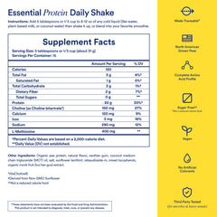 Ritual Vegan Protein Powder packaging shows sugar-free, non-GMO formula.