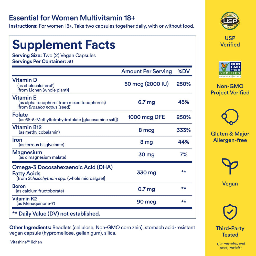 Ritual Women’s 18+ capsules arranged for easy daily intake.