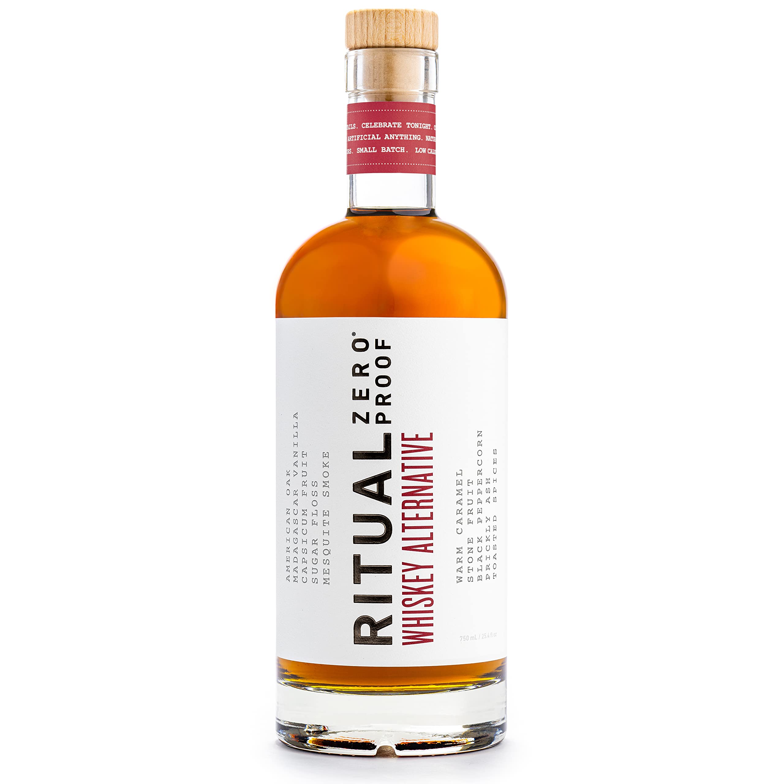 Ritual Zero-Proof bottle on bar ready for one-to-one cocktail substitution