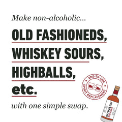 Ritual Zero-Proof cocktail glass with Old Fashioned-inspired serve