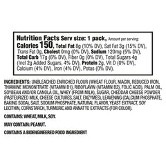 RITZ Bits Cheese Sandwich Crackers 1oz snack packs close-up, convenient on-the-go bites.