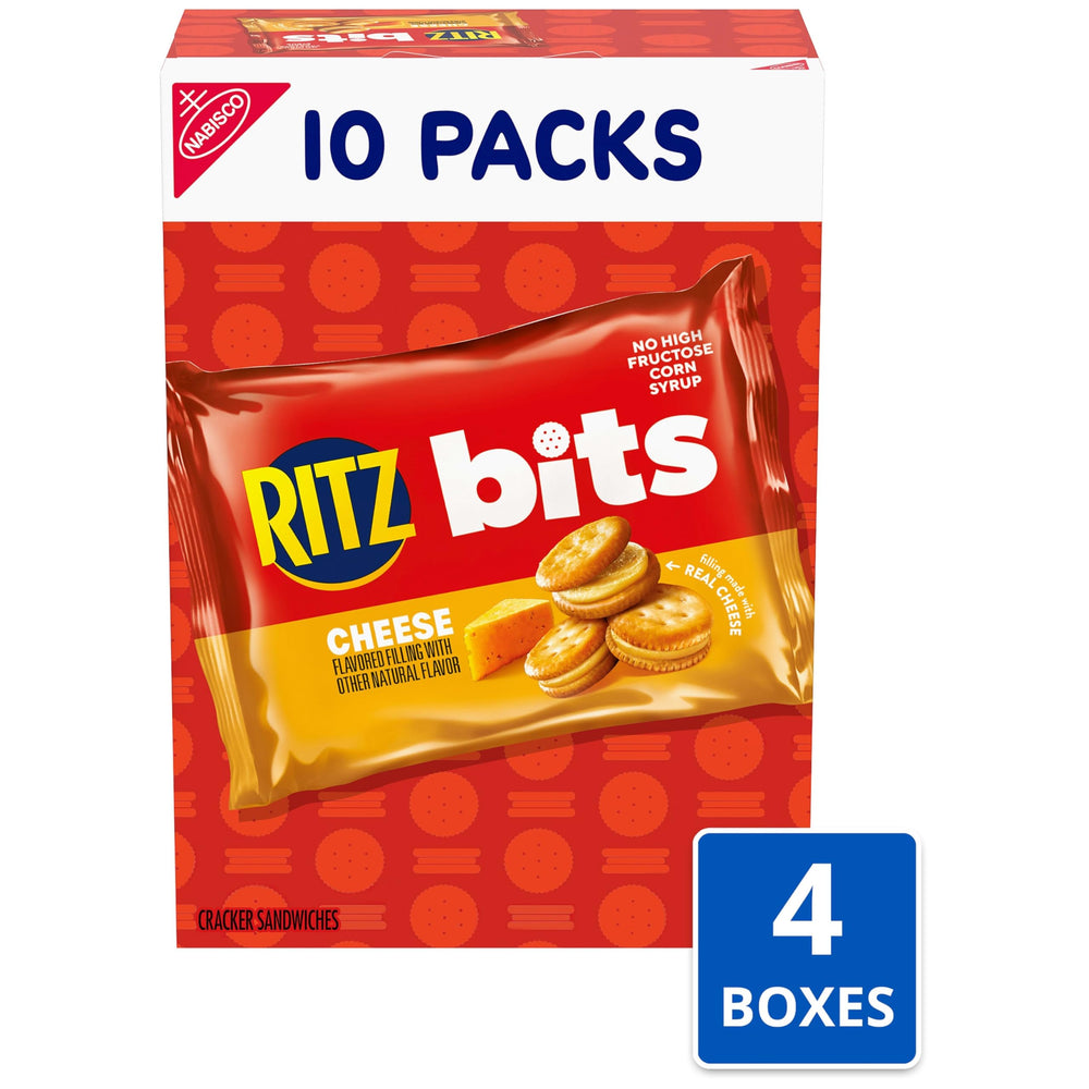 Ritz Bits Cheese Sandwich Crackers cracker sandwich detail with crisp texture