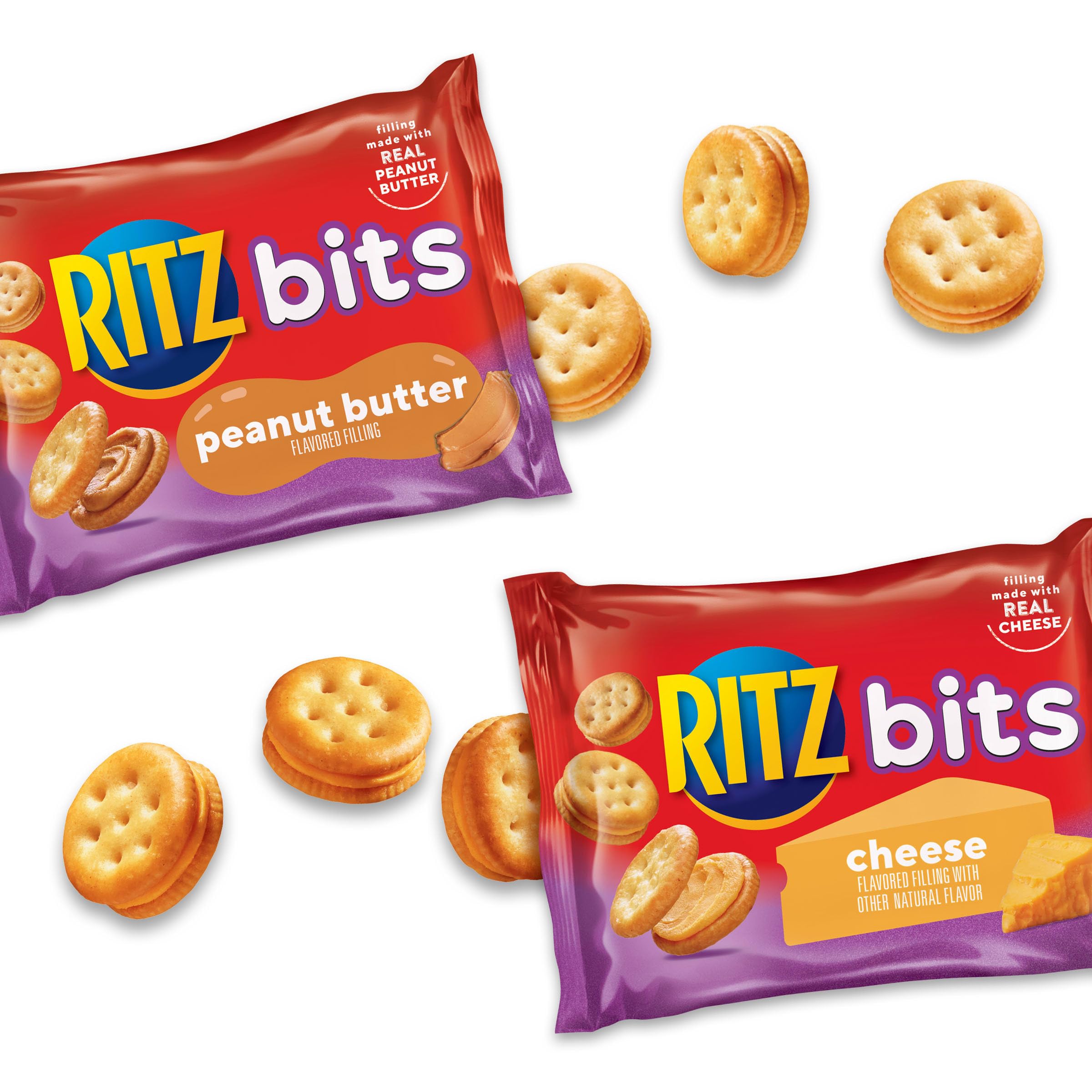 Lunchbox-ready Ritz Bits packs lined up for quick snacks.