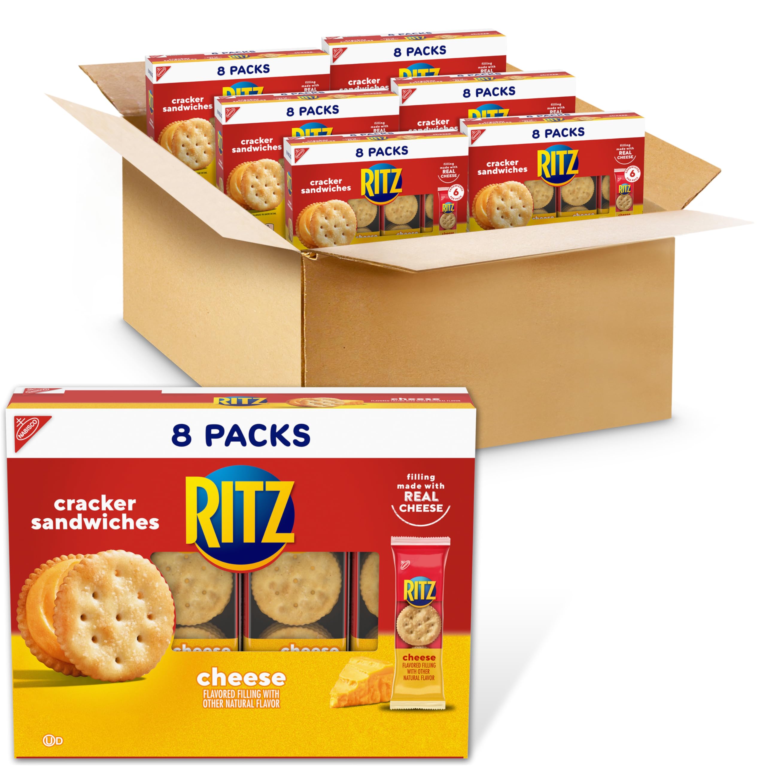RITZ Cheese Sandwich Crackers pack for convenient lunchbox snacking