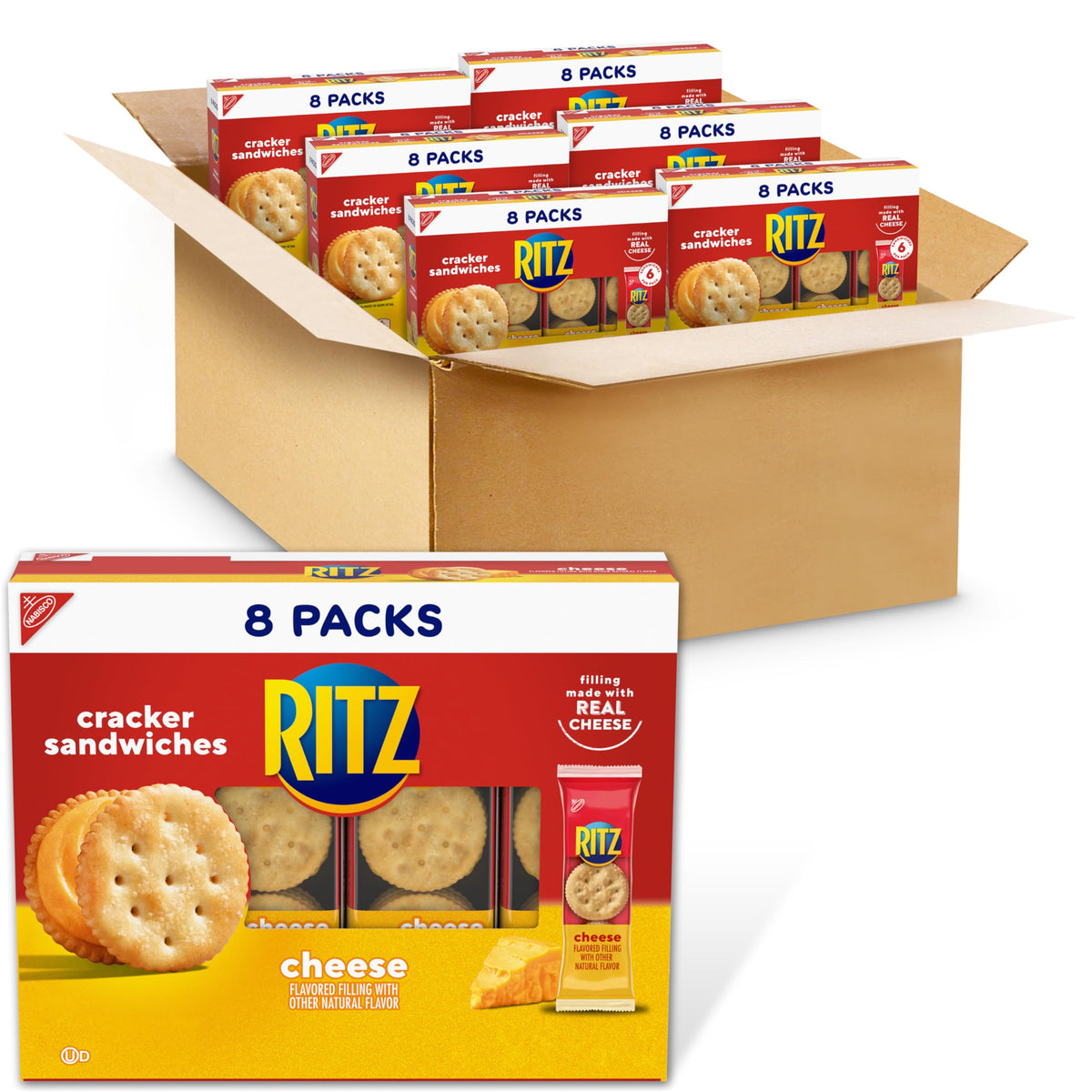 RITZ Cheese Sandwich Crackers pack for convenient lunchbox snacking