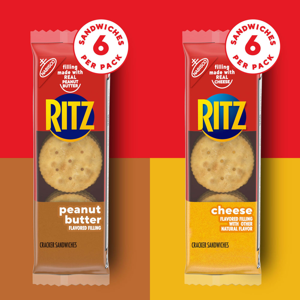 Office desk with Ritz snack packs for quick breaks