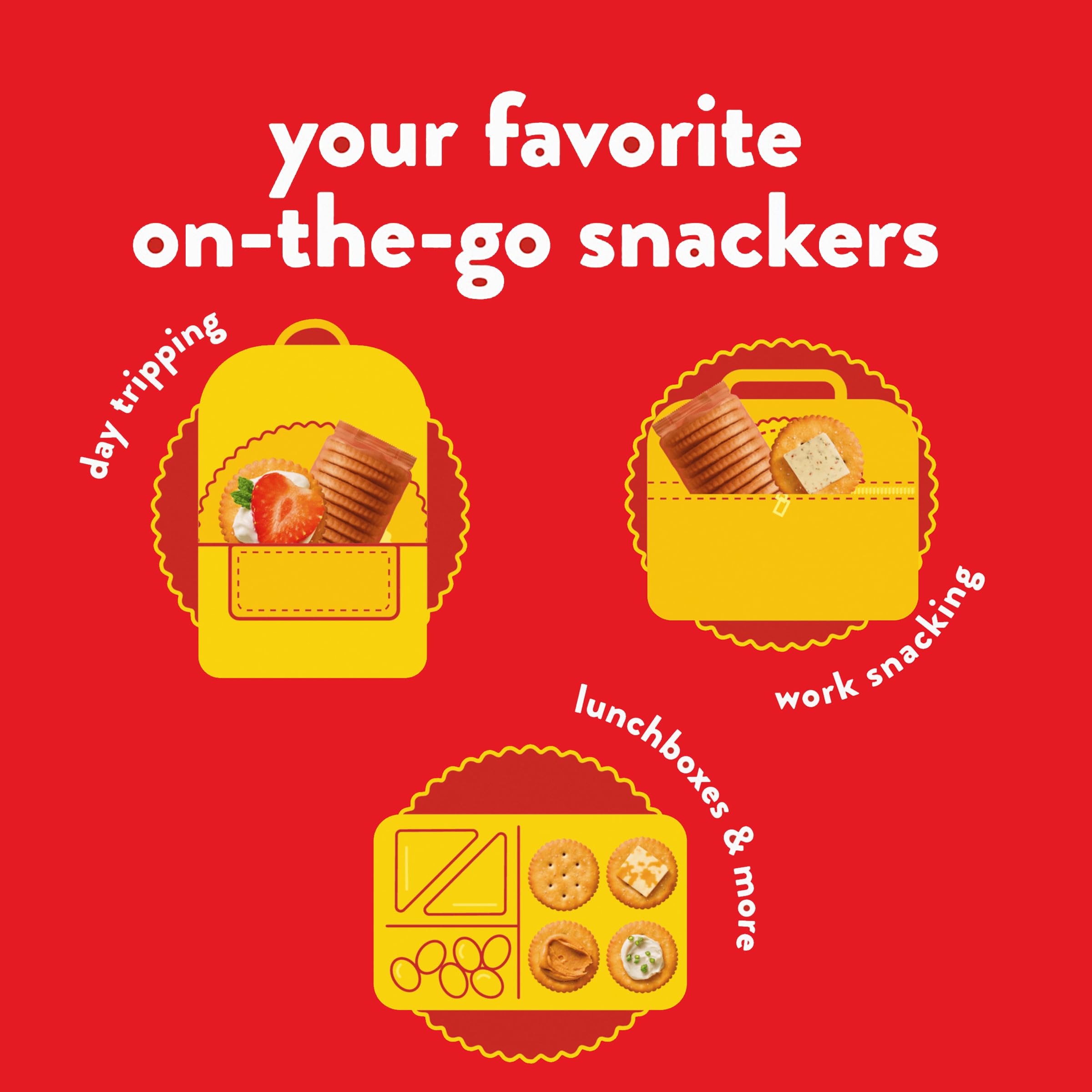 Individually wrapped RITZ crackers keep bulk packs fresh.