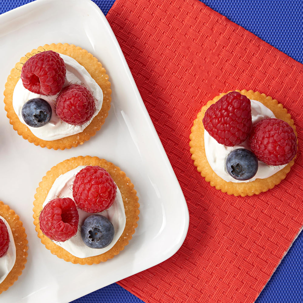 RITZ Original Crackers on a picnic setup with drinks and fruit