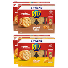 Ritz Peanut Butter Sandwich Crackers close-up showing creamy filling for a quick snack