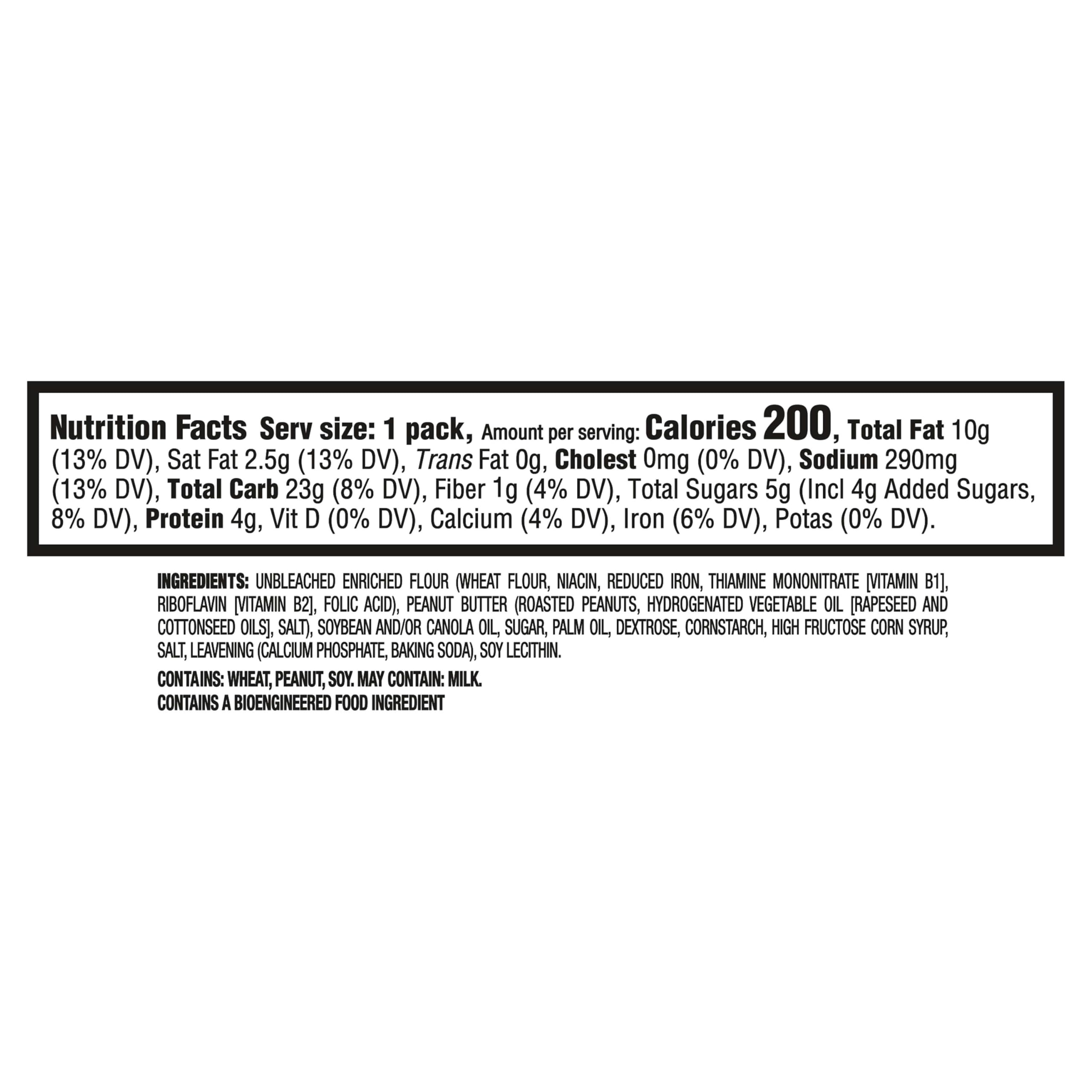 Ritz peanut butter sandwich crackers pack-inside-view shows individual wrappers for freshness and portability.