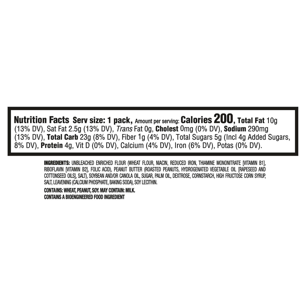 Ritz peanut butter sandwich crackers pack-inside-view shows individual wrappers for freshness and portability.