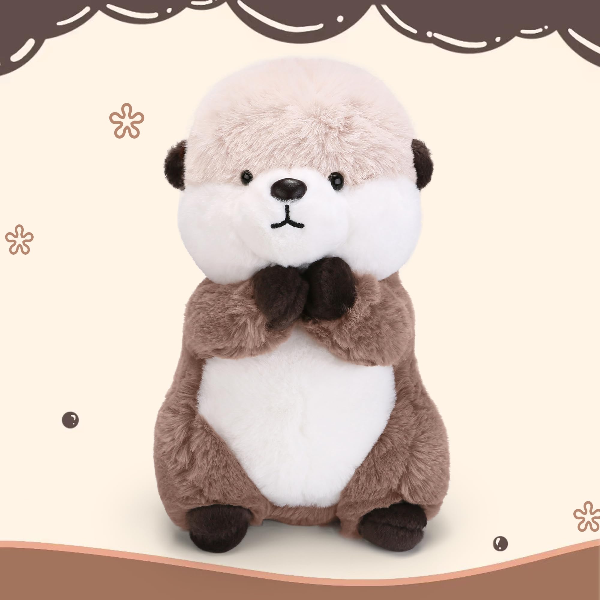 Riuhot otter plush body, squeezable and cozy companion.