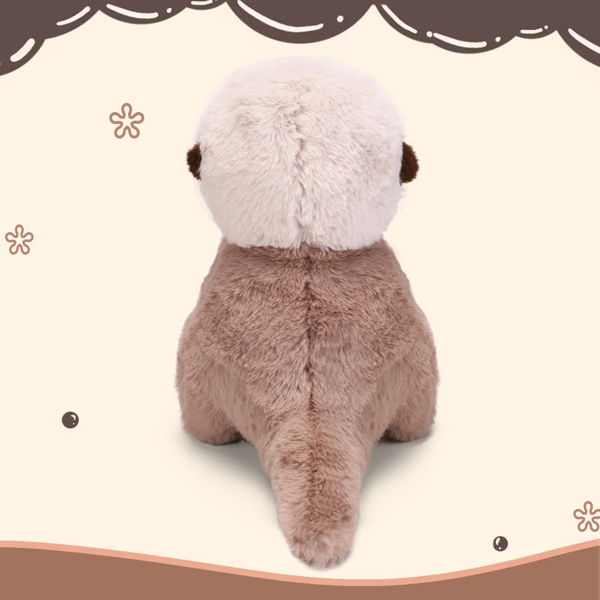Riuhot otter plush in sitting pose, desk buddy.