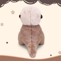 Riuhot otter plush in sitting pose, desk buddy.