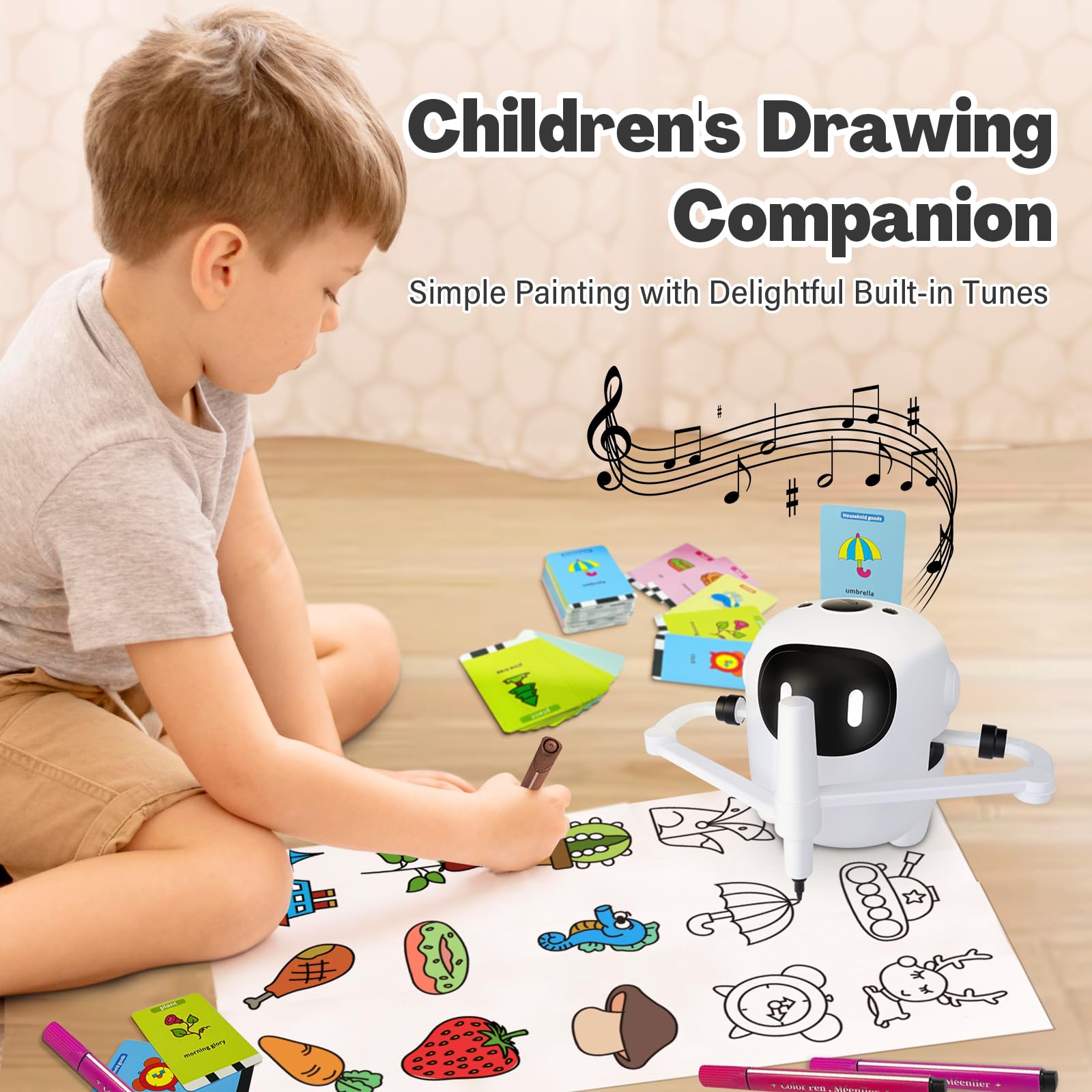 RIVGOT 150 drawing cards spread, showcasing endless themes for learning and play.