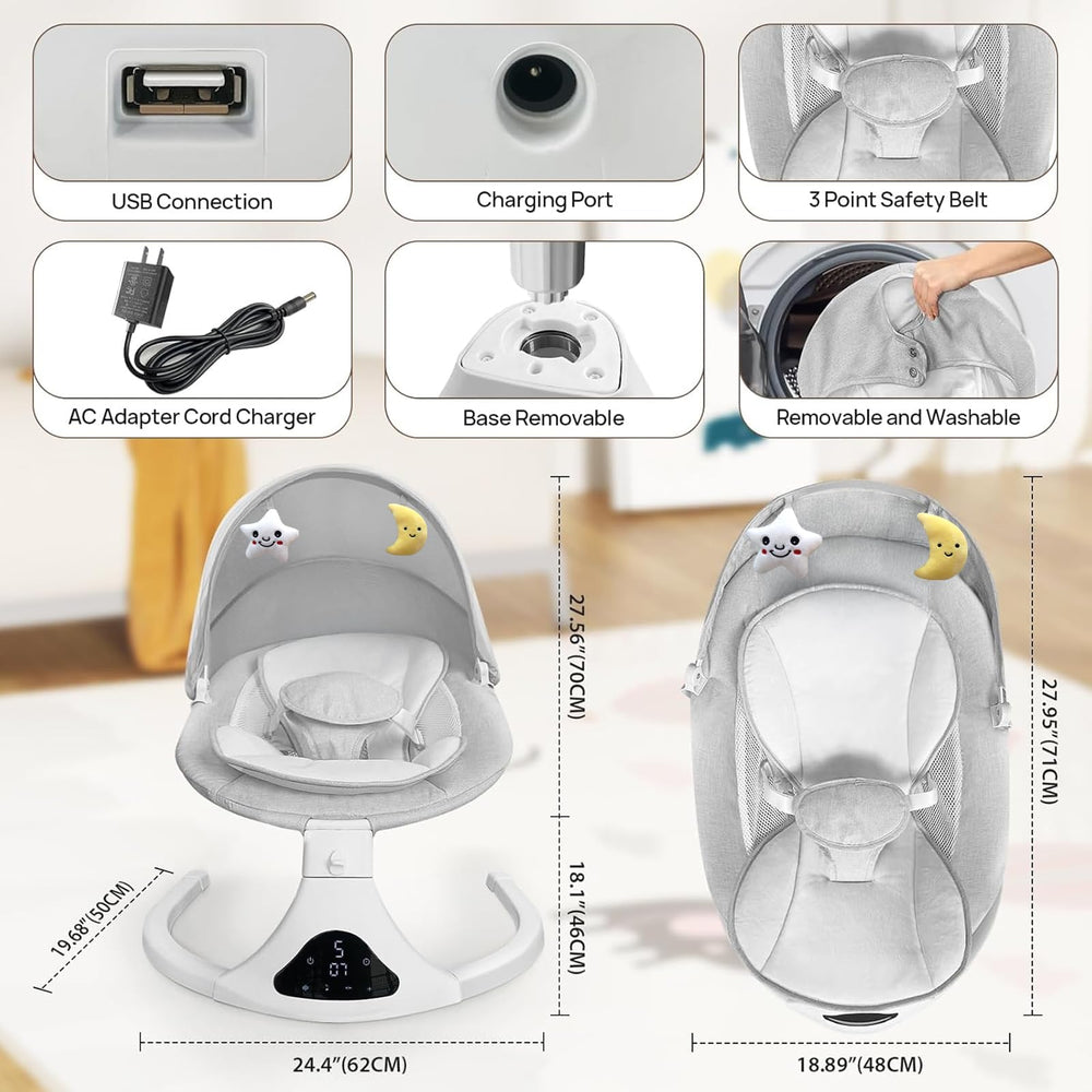 RIVIPLOU portable indoor outdoor use swing fits in any home.