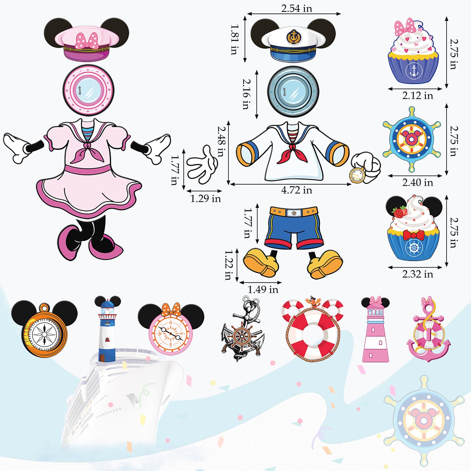 RiVolTa cruise door magnet set offers reusable party decor options.