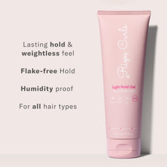 Rizos Curls Light Hold Gel aloe vera formula supports hydrated, soft curls.