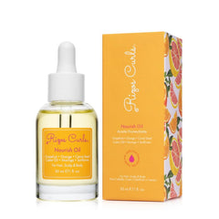 Rizos Curls Nourish Oil bottle promotes shine and hydration for all hair types.