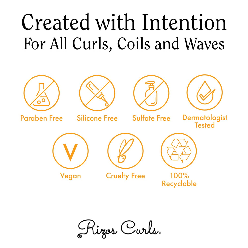 Rizos Curls Nourish Oil blend of sunflower, coconut, argan nourishes hair.