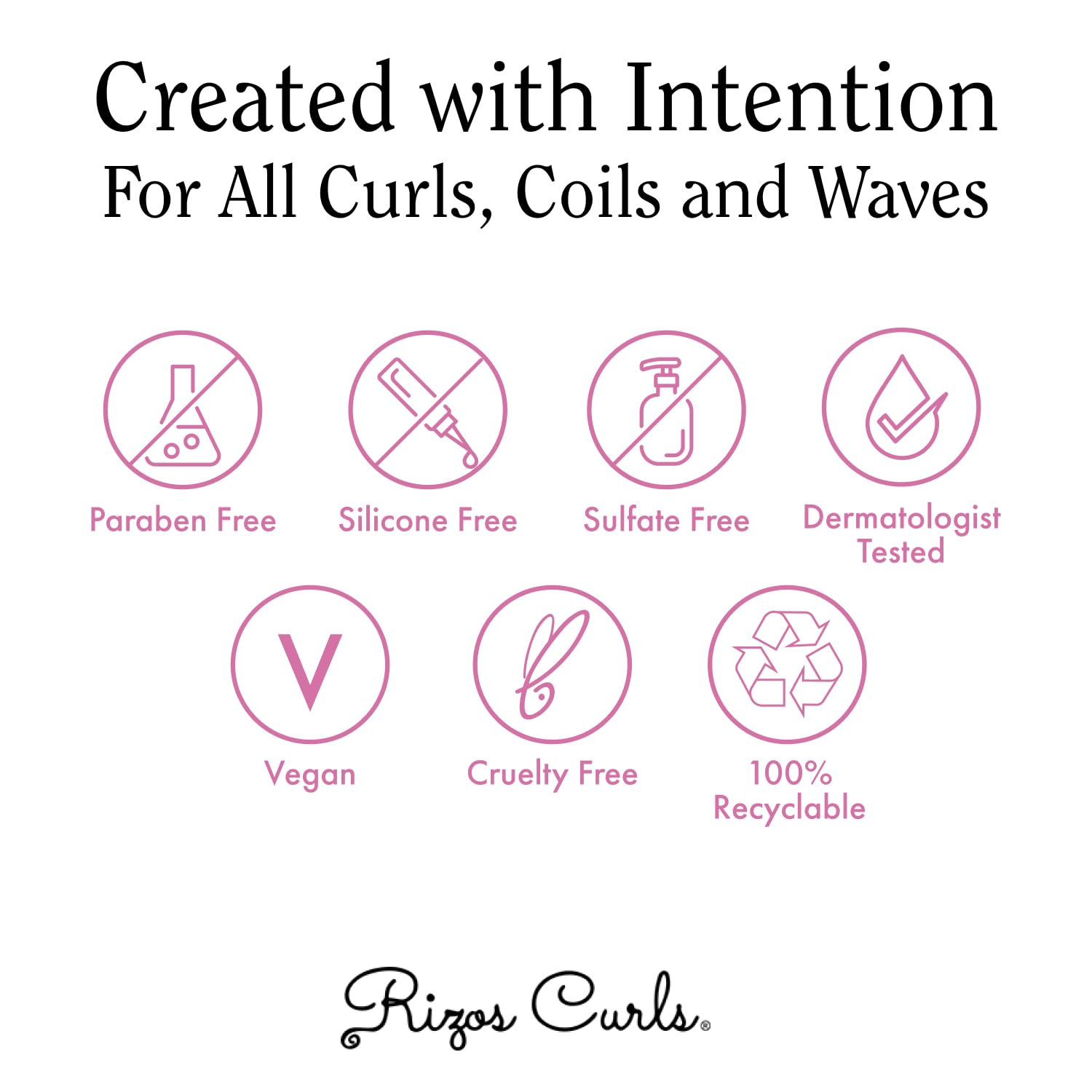 Rizos Curls Refresh & Detangle spray illustrating frizz control.