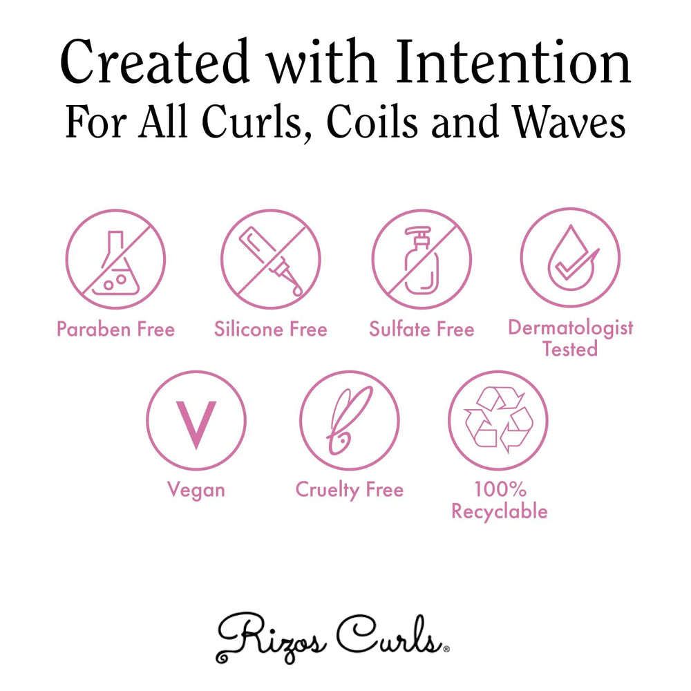 Rizos Curls detangle prep on damp hair before styling in a salon-ready setup.