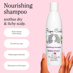 Rizos Curls Olive-Sunflower-Shea blend highlighting nourishing ingredients.