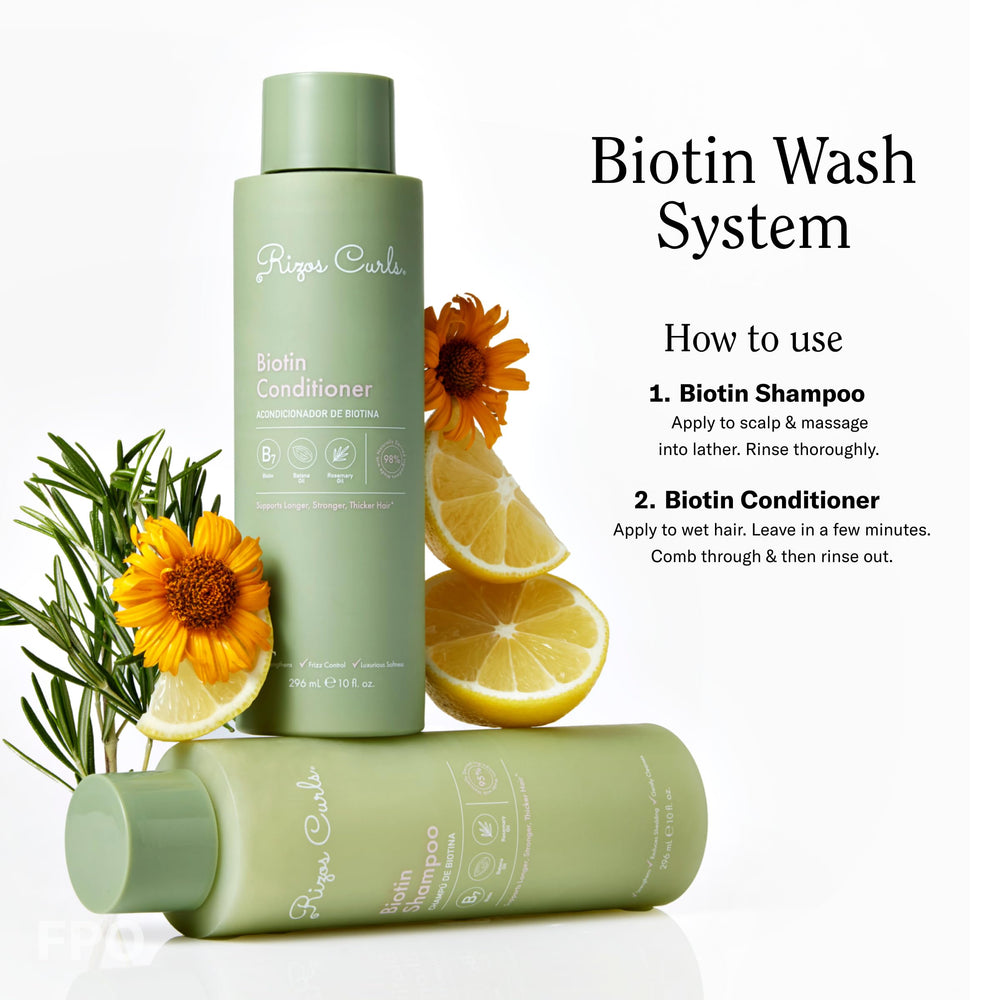 Rizos Curls Biotin Conditioner on color-treated hair maintaining vibrancy and softness