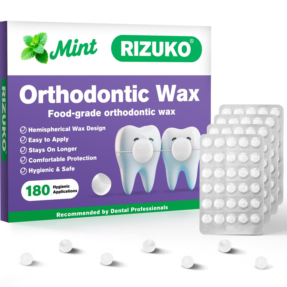 RIZUKO braces wax with dome design provides strong, comfortable protection for braces.