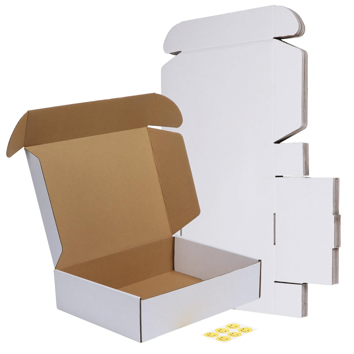 RLAVBL 12x9x3 shipping box front view, sturdy corrugated packaging for safe mailing