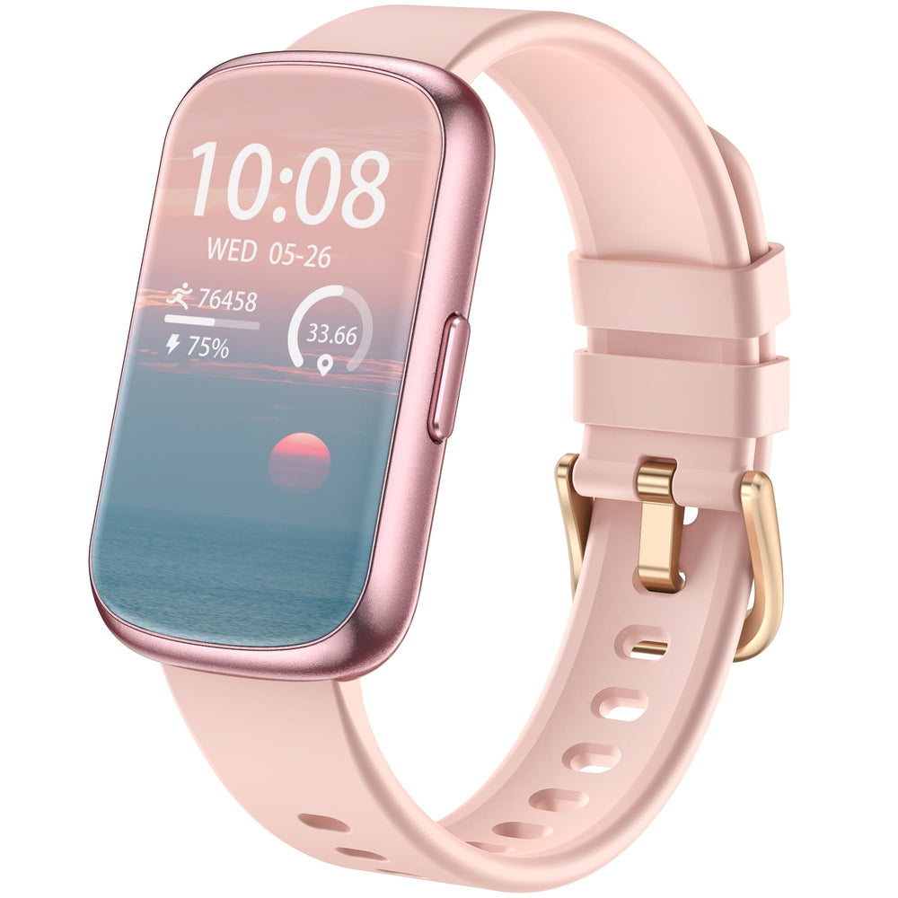 RLQA fitness tracker on wrist display shows clear metrics for quick health checks