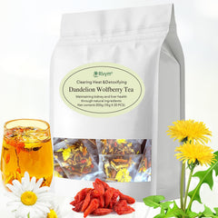 Rlvym Dandelion Wolfberry Tea bags promote gentle detox and relaxation.