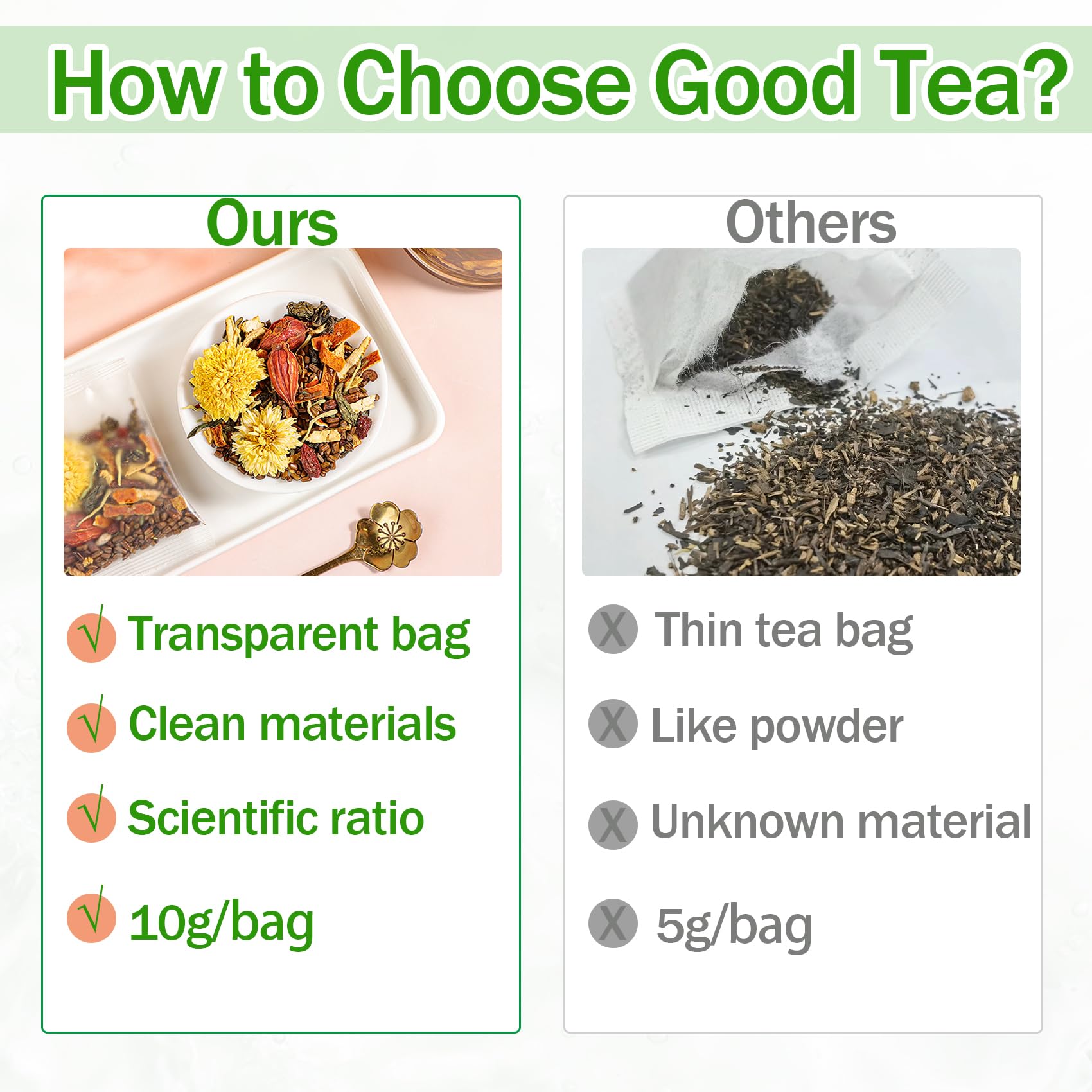 Rlvym Loose Tea Bags packaging is convenient for daily use.
