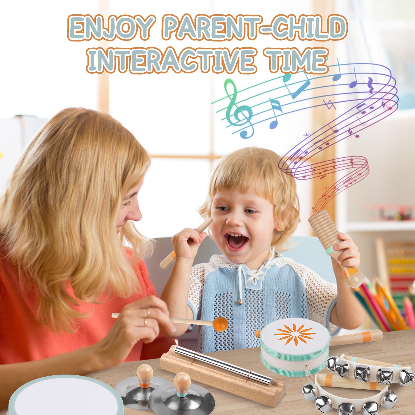 Rmischolar hand drum encourages rhythm practice and cooperative play