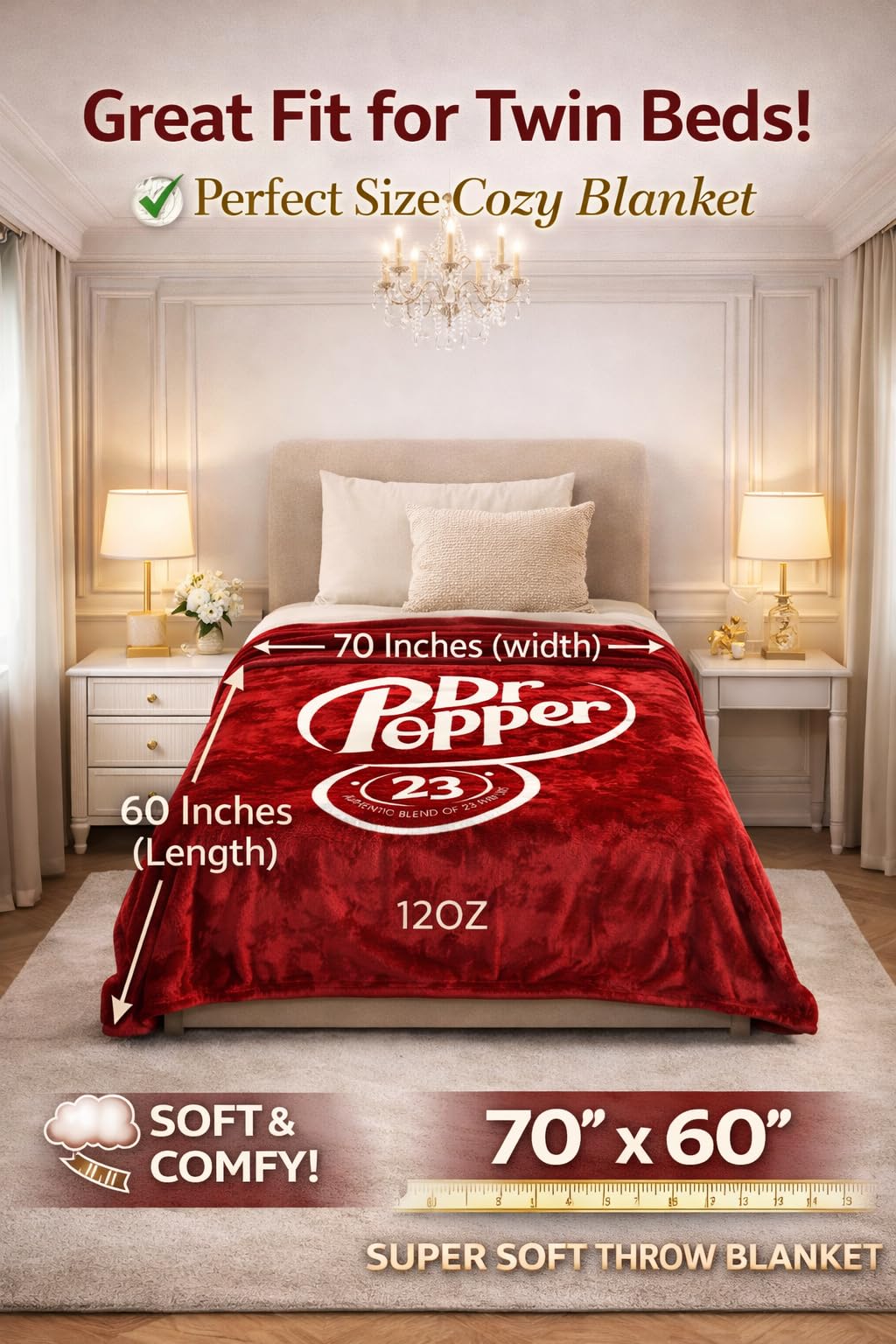 RMKA Dr Pepper blanket gift-ready packaging makes a fun present.