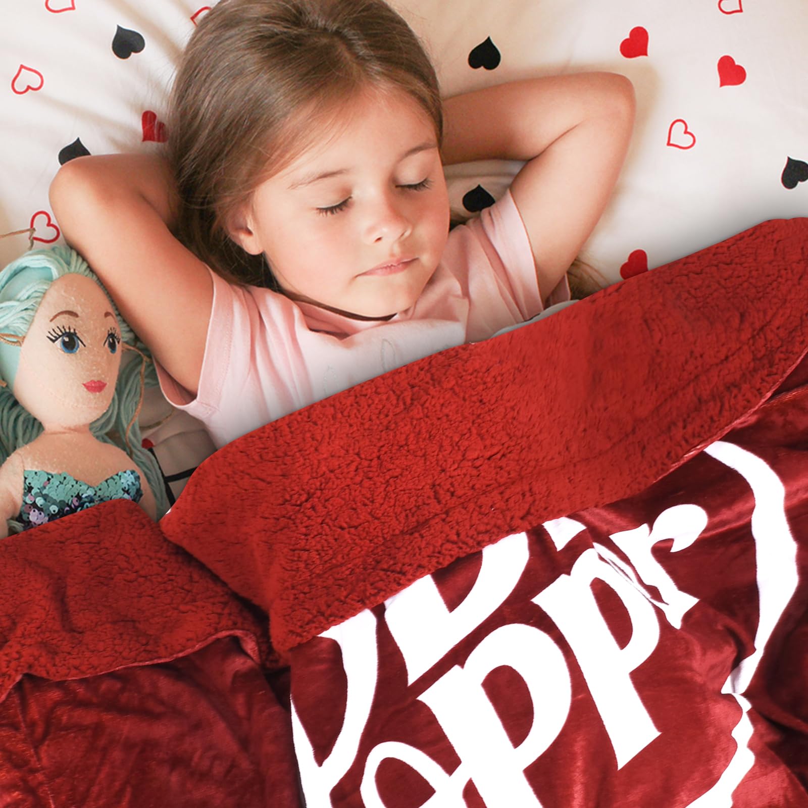 RMKA Dr Pepper blanket rolled for travel boosts comfort on road trips.