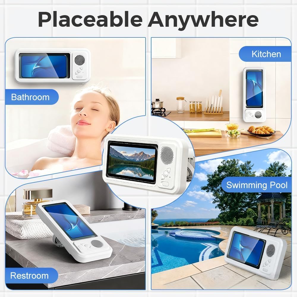 RMOKISIN touch-panel screen control lets you manage playback without touching your phone.