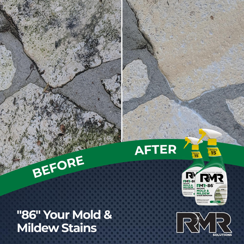 RMR-86 on concrete floor shows deep stain reduction and easier cleaning.