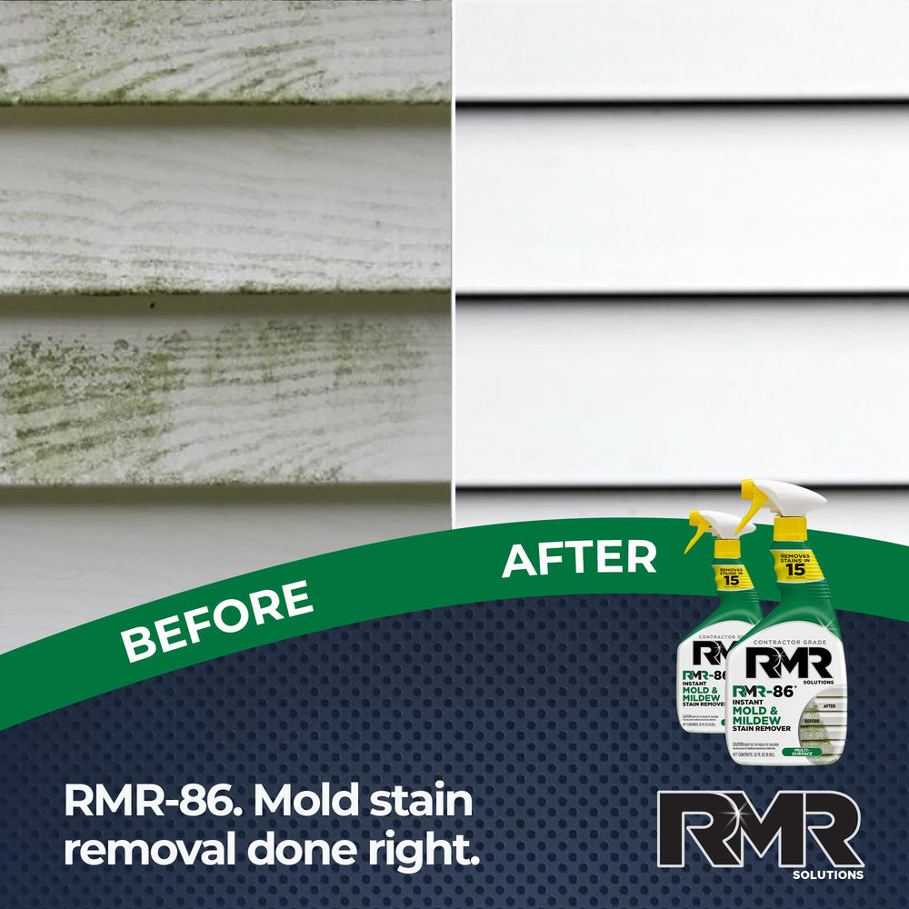 RMR-86 on deck wood mildewy area with noticeable stain fading.