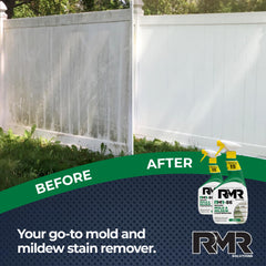 RMR-86 instant action spray demonstrates fast-acting mold stain removal for rapid results.